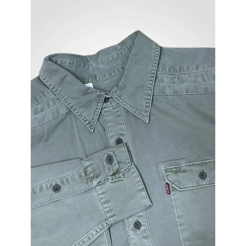 Levi Strauss & Co Jacket Mens XL Sage Green‎ Heavyweight Shirt Jacket